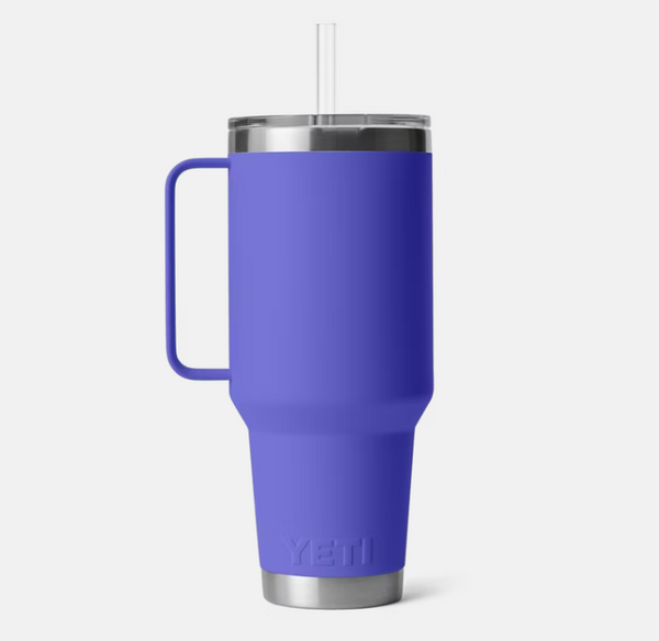 RAMBLER 42 OZ STRAW MUG - ULTRAMARINE VIOLET