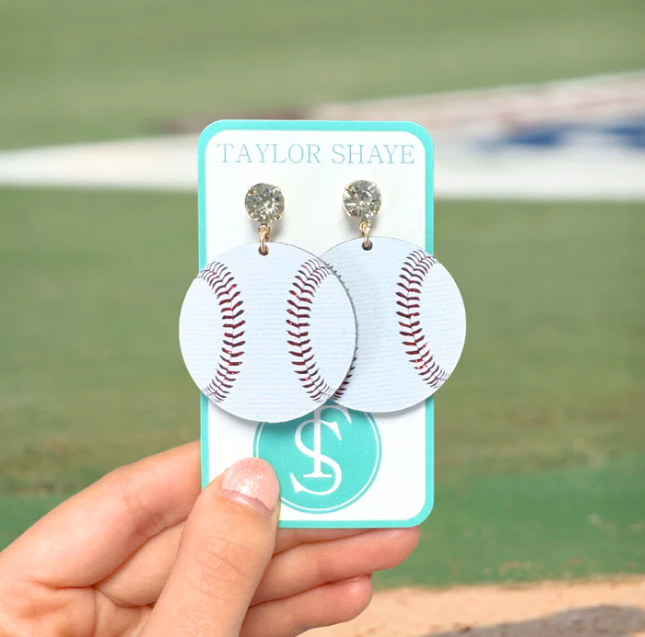 Acrylic Baseball Earringstaylor