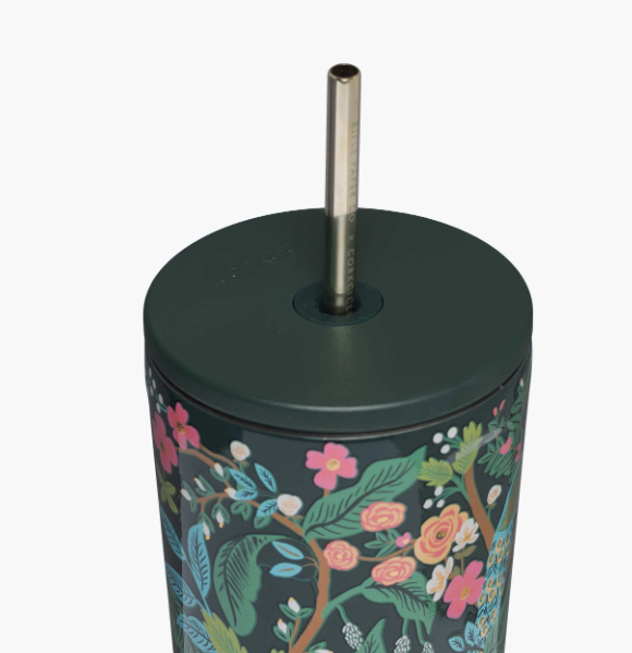 Cold Cup - 24oz Rifle Paper - Peacock Blue