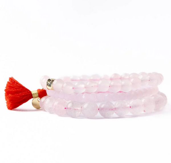 Addison Set of 3 Stretch Bracelet - Pale Pink