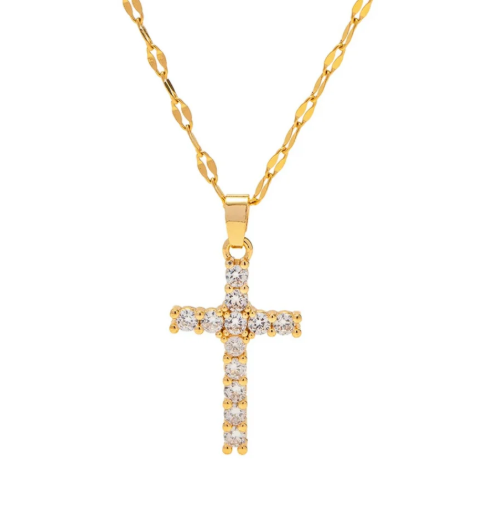 SPARKLE CROSS NECKLACE