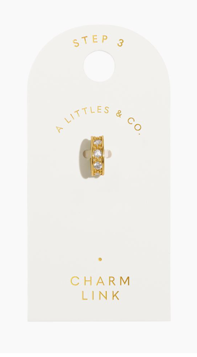 PAVE | Gold-Tone Plated | Charm Link