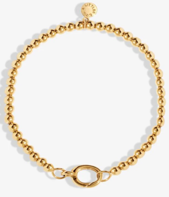 4mm STRETCH | 1 Charm Clasp | Gold Coated | Bracelet