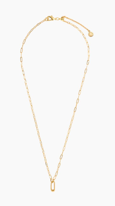 CHUNKY OVAL CHAIN | 7 Charm Clasps | Gold Coated | Necklace | 15 3/4"