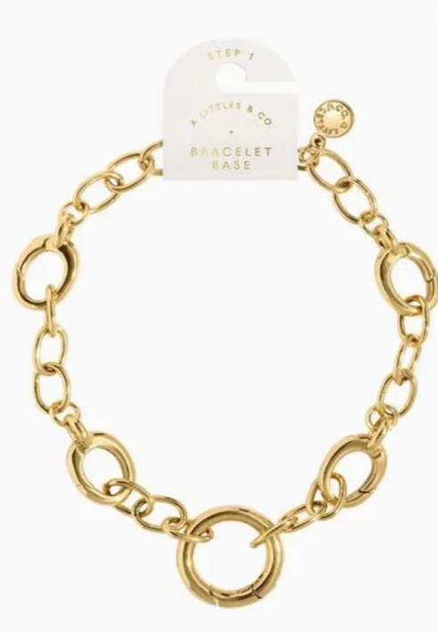 CHUNKY CABLE CHAIN | 5 Charm Clasps | PVD Gold Coated | Bracelet | 8"