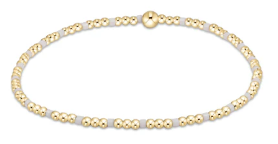 egirl Hope Sincerity Pattern 2mm Bead Bracelet - White