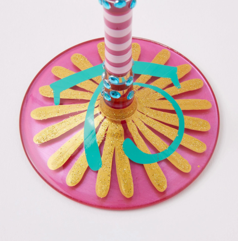 Happy 75th Birthday Wine Glass