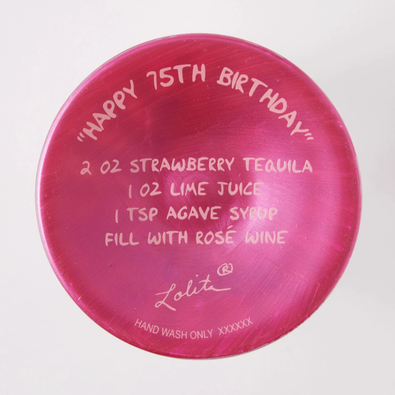 Happy 75th Birthday Wine Glass