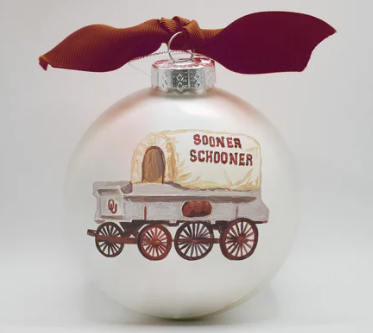 Oklahoma Mascot Glass Ball Ornament