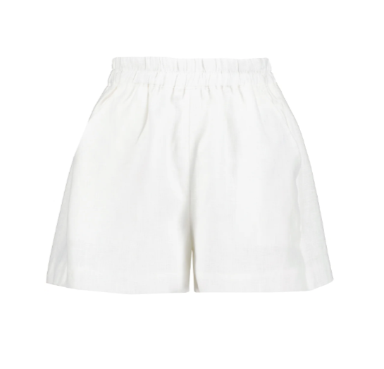 Positano Linen Short - White