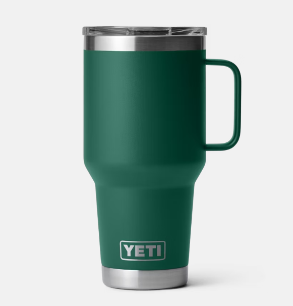 RAMBLER 30 OZ TRAVEL MUG BLACK FOREST GREEN
