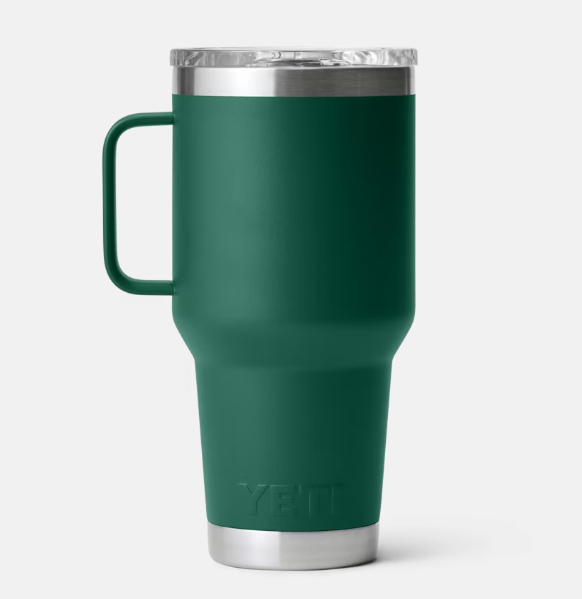 RAMBLER 30 OZ TRAVEL MUG BLACK FOREST GREEN