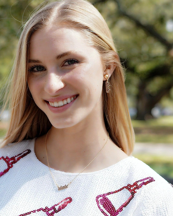 Mississippi State Bulldogs Autograph Enamel Earrings in Maroon