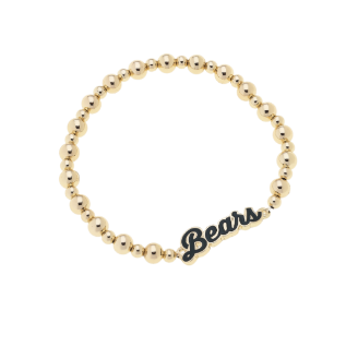 Baylor Bears Autograph Enamel Stretch Bracelet in Shiny Gold