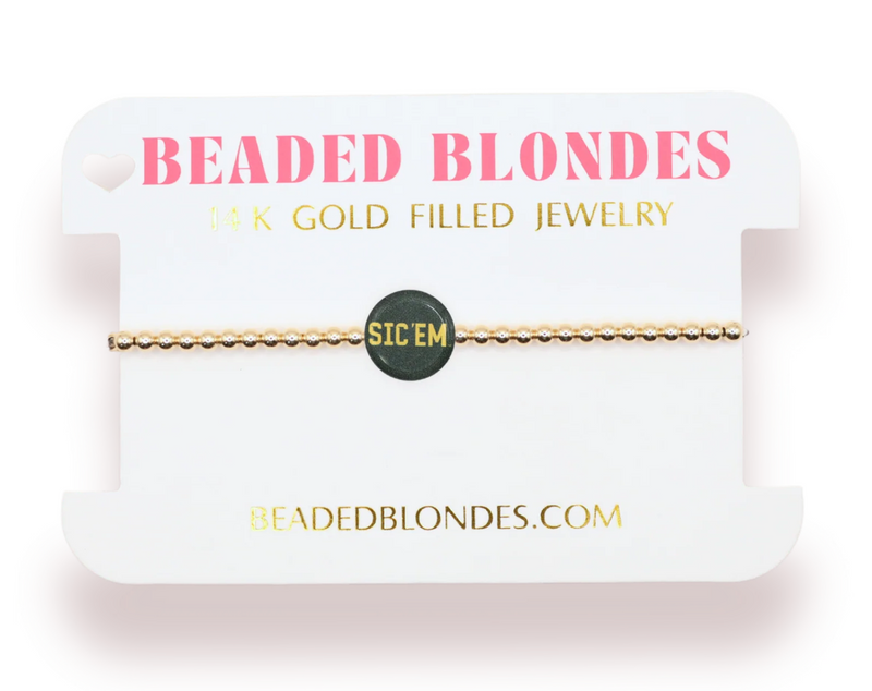 Baylor/ Sic Em Logo Bracelet - Gold