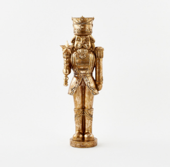 Gold Nutcracker, Lg, Resin, 23"