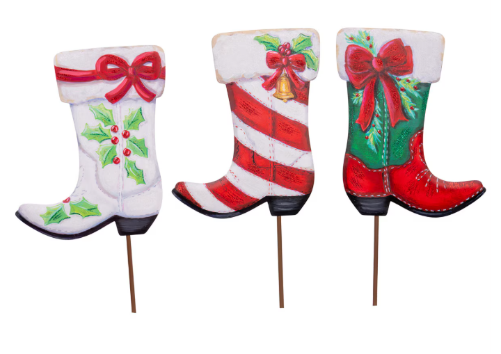 Cowboy Stocking Ornaments - SET of 4