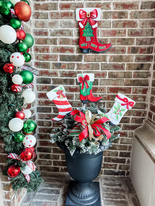 Cowboy Stocking Ornaments - SET of 4