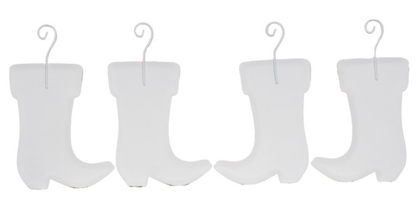 Modern Red, White & Green Ornaments - Small - SET of 3