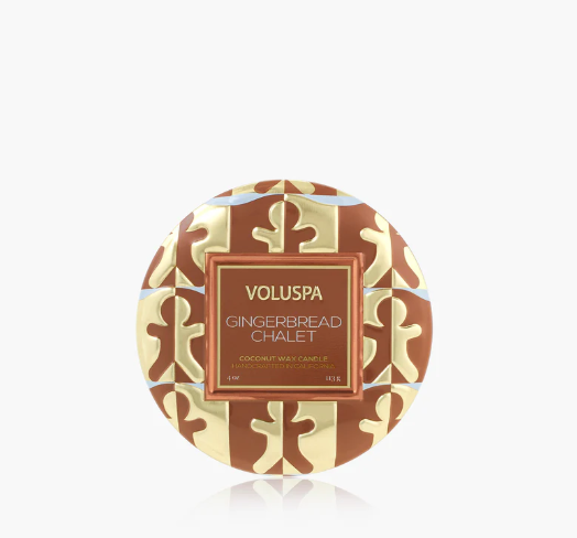 Gingerbread Chalet Mini Tin Candle