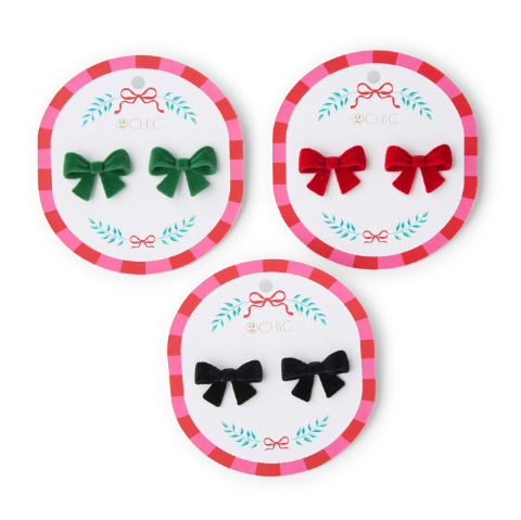 VELVET BOW EARRING