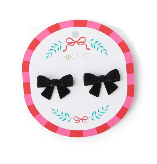 VELVET BOW EARRING
