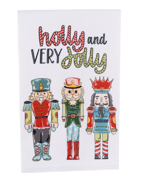 Holly Jolly Nutcracker Tea Towel