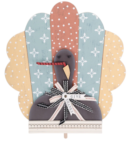 Colorful Give Thanks Turkey Topper – Cactus Flower