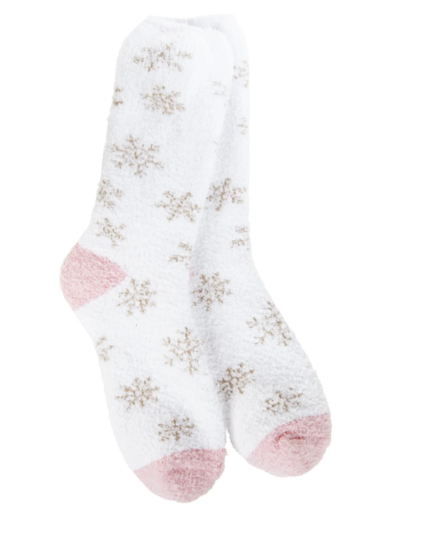 White Winter Shimmer Cozy Crew