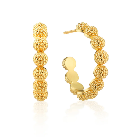 Berry Icon Small Hoop Earrings - Gold