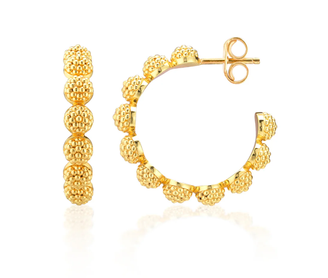 Berry Icon Small Hoop Earrings - Gold