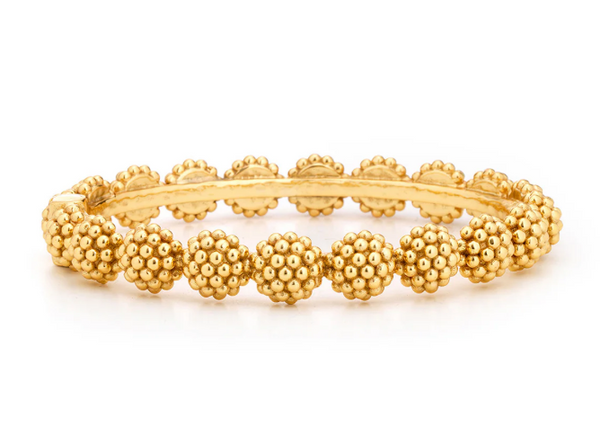 Berry Eternity Hinged Bangle - Gold