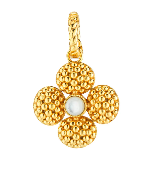 Berry Clover Double Sided Pendant - Mother of Pearl