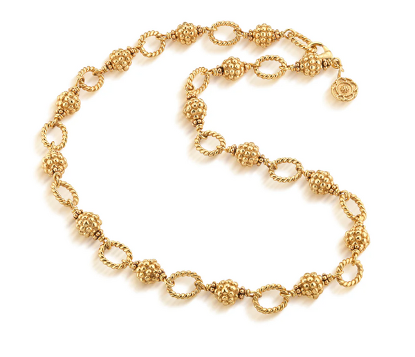 Berry & Bead Chain, 18" - Gold