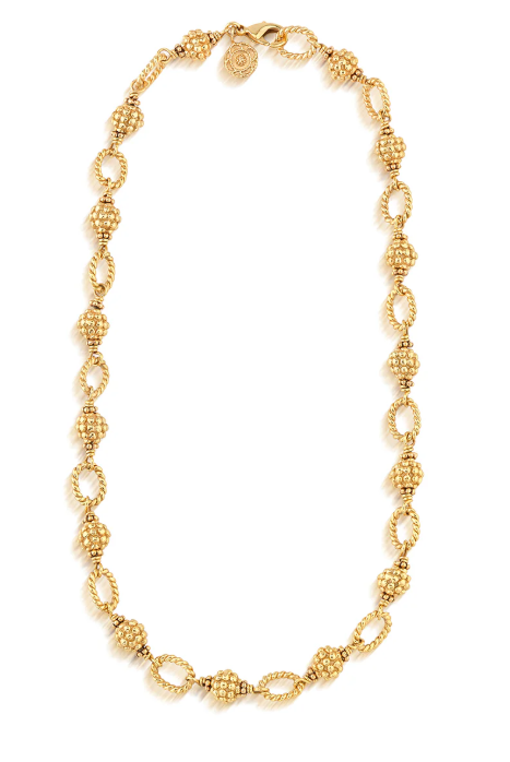 Berry & Bead Chain, 18" - Gold