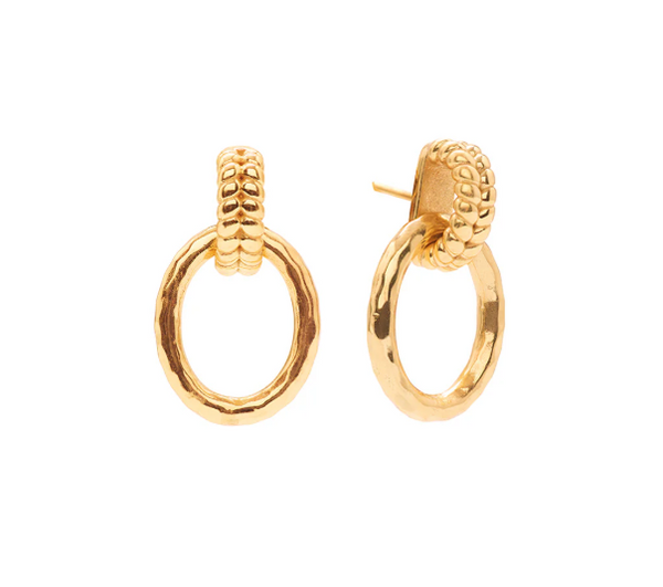 Cleopatra Regal Link Earrings - Gold