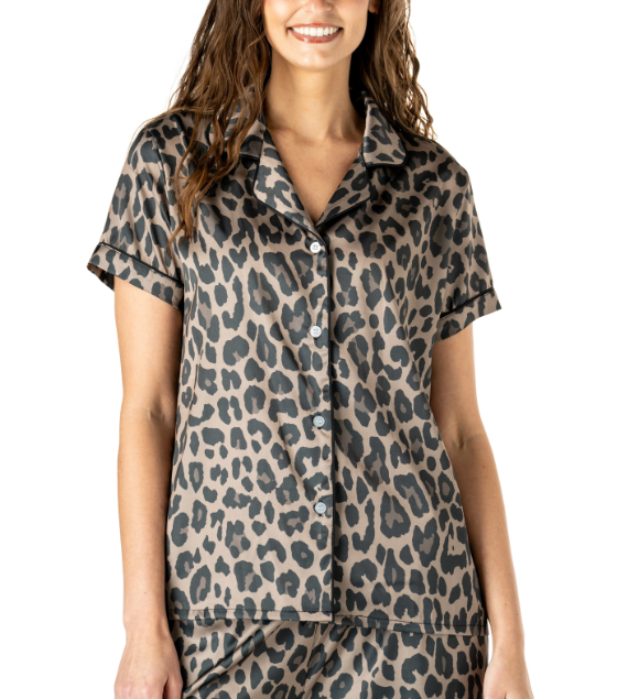 Cat's Meow Satin Pajama Set