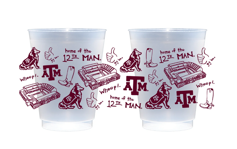 TAMU Shatterproof Cups - Set of  8
