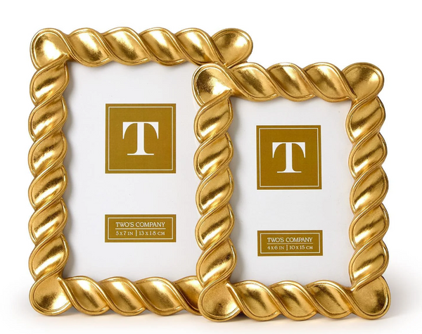 Small Twist Gold Leaf Frame