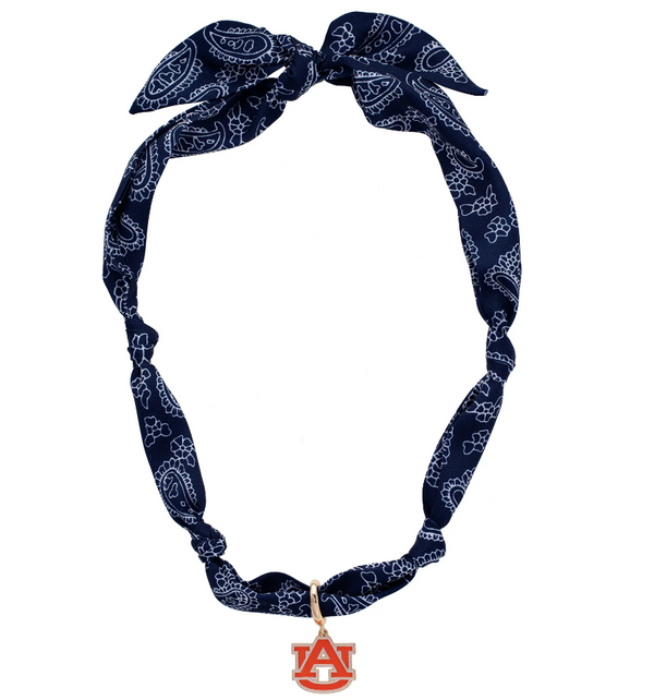 Auburn Tigers Logo Bandana Scarf Necklace