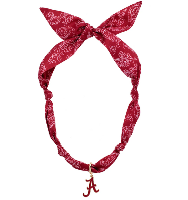 Alabama Crimson Tide Logo Bandana Scarf Necklace