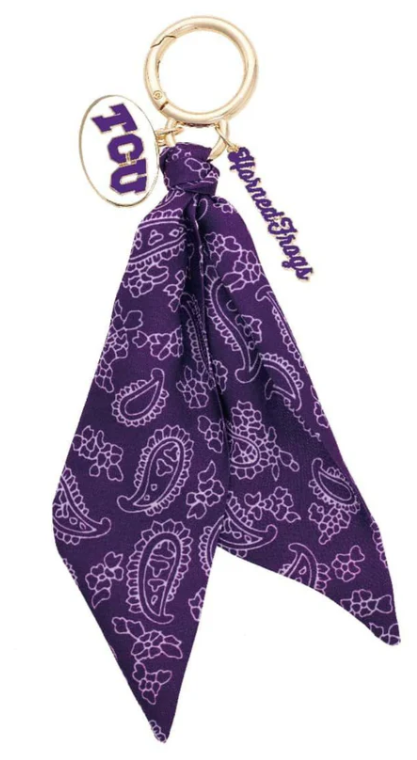 TCU Horned Frogs Logo Bandana Bag Charm