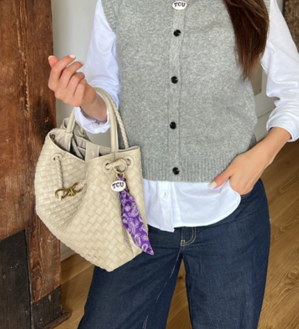 TCU Horned Frogs Logo Bandana Bag Charm