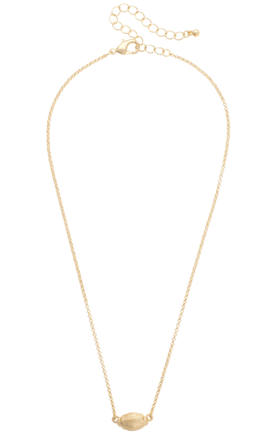 Football Necklace in Shiny Gold