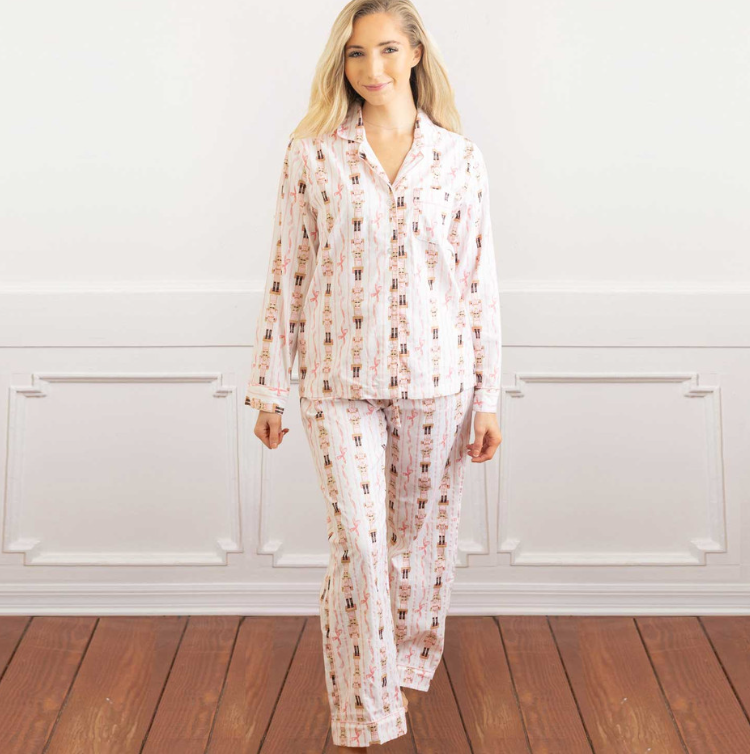 Flannel PJ Set - Nutcracker Ribbons