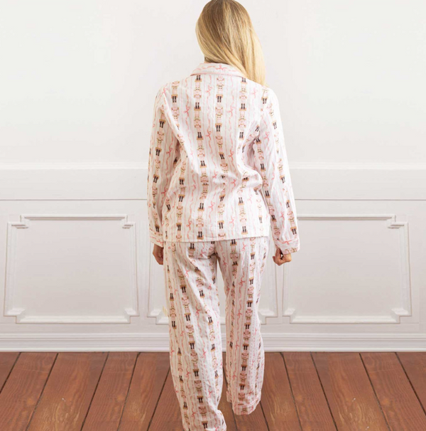 Flannel PJ Set - Nutcracker Ribbons