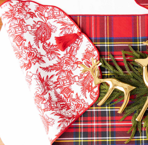 Tassel Table Runner - Nutcracker Toile