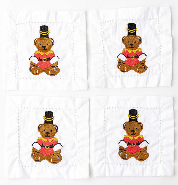 Embroidered Dinner Napkin - Bears