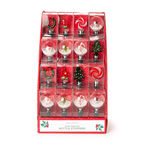 Christmas Spirits Wine Bottle Stopper in Gift Box