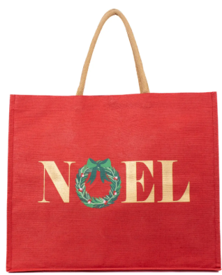 Noel Wreath Juco Carryall Tote Red/Gold